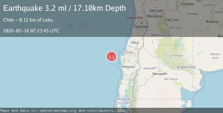 Map of OFF COAST OF BIO-BIO, CHILE