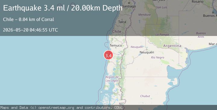 Map of OFFSHORE LOS LAGOS, CHILE