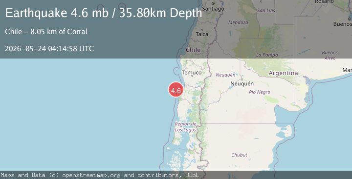 Map of OFFSHORE LOS LAGOS, CHILE