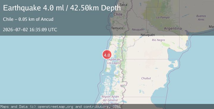Map of OFFSHORE LOS LAGOS, CHILE