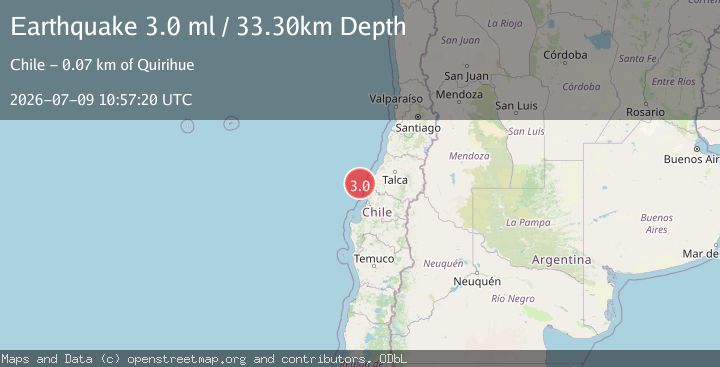 Map of OFFSHORE MAULE, CHILE