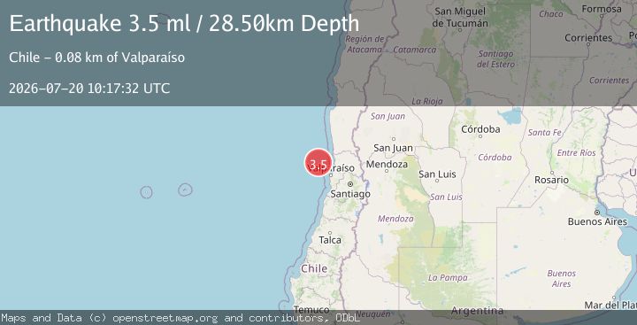 Map of OFFSHORE VALPARAISO, CHILE