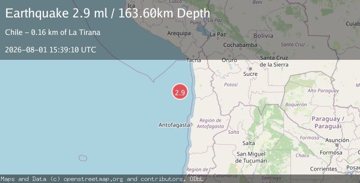 Map of OFF COAST OF TARAPACA, CHILE