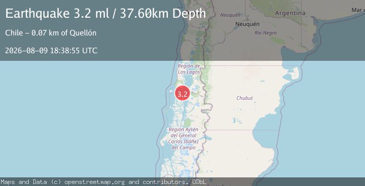 Map of GLF. CORCOVADO, LOS LAGOS, CHILE