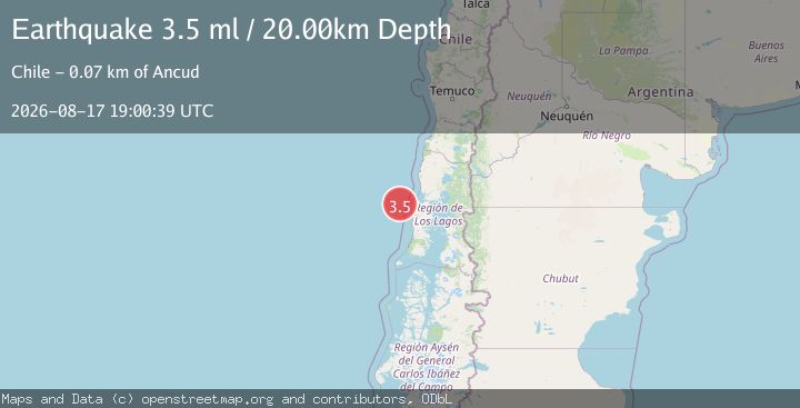 Map of OFFSHORE LOS LAGOS, CHILE
