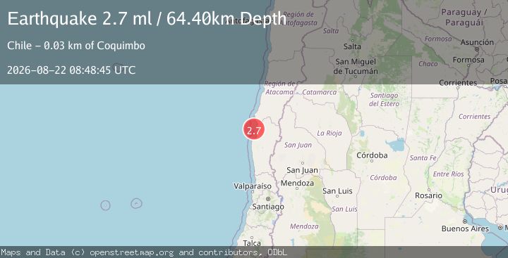 Map of OFFSHORE COQUIMBO, CHILE