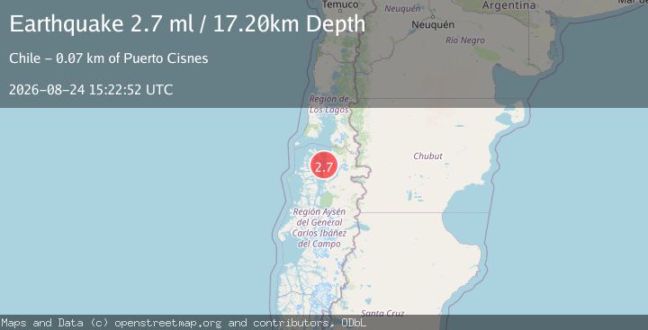 Map of NEAR COAST OF AISEN, CHILE