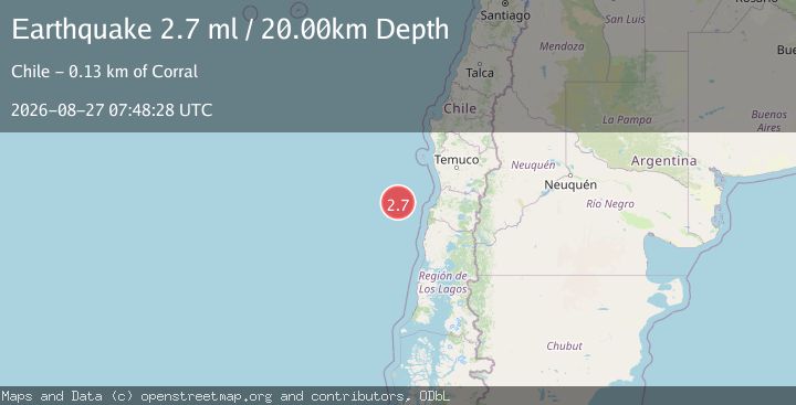 Map of OFF COAST OF LOS LAGOS, CHILE