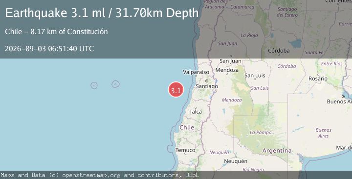 Map of OFF COAST OF O'HIGGINS, CHILE