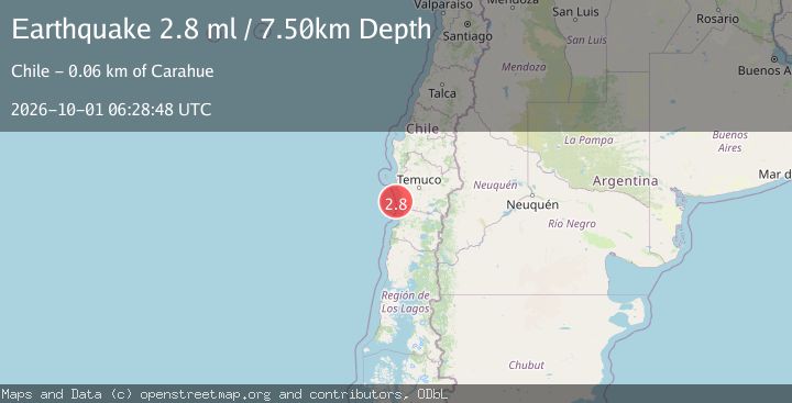Map of OFFSHORE ARAUCANIA, CHILE