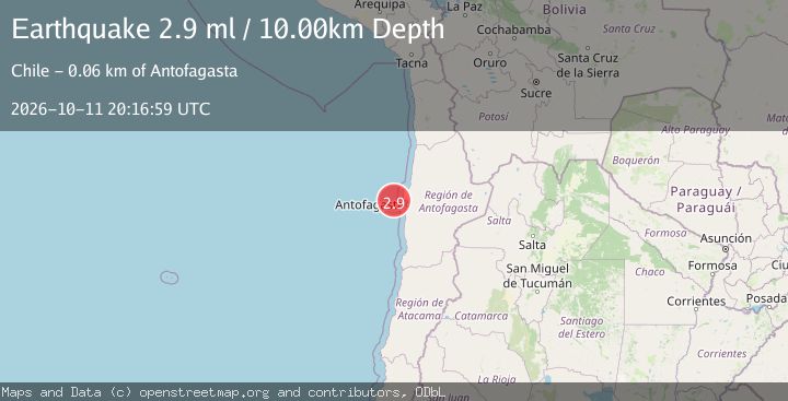 Map of OFFSHORE ANTOFAGASTA, CHILE