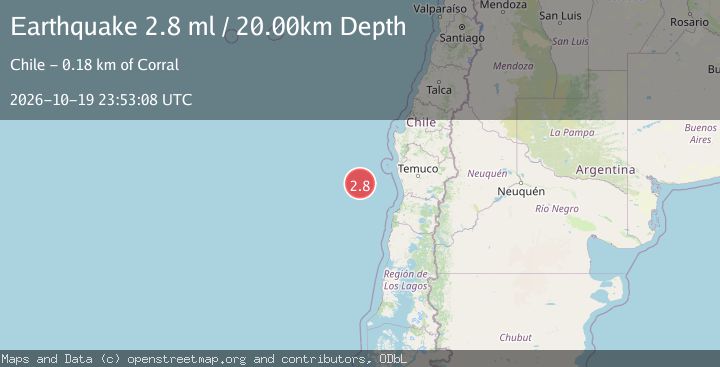 Map of OFF COAST OF ARAUCANIA, CHILE