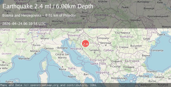 Map of BOSNIA AND HERZEGOVINA