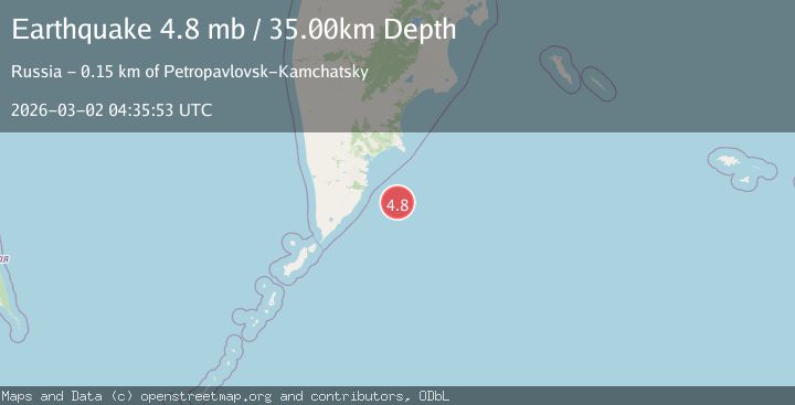 Map of NEAR EAST COAST OF KAMCHATKA