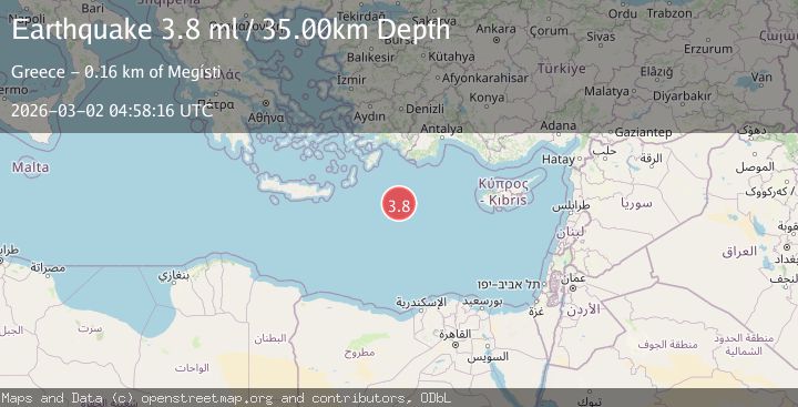 Map of EASTERN MEDITERRANEAN SEA