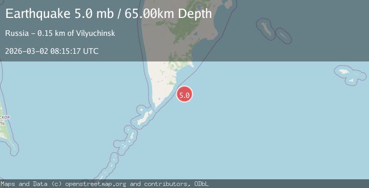 Map of OFF EAST COAST OF KAMCHATKA