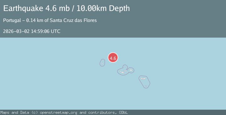 Map of AZORES ISLANDS REGION