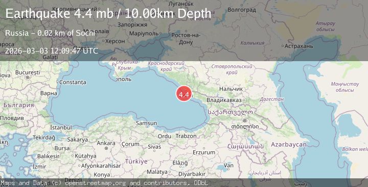 Map of CAUCASUS REGION, RUSSIA