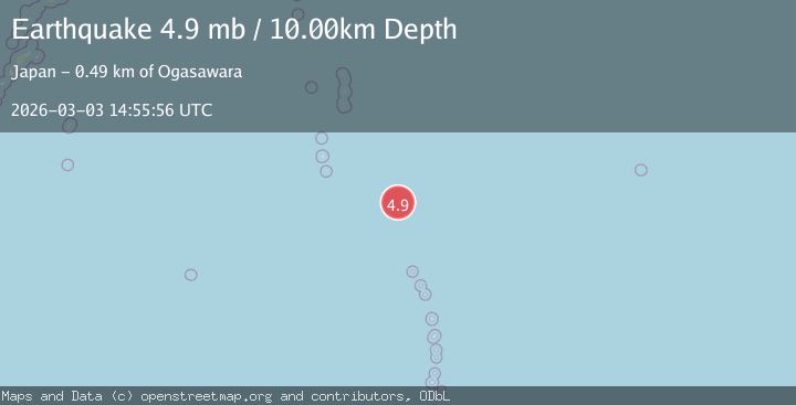 Map of VOLCANO ISLANDS, JAPAN REGION
