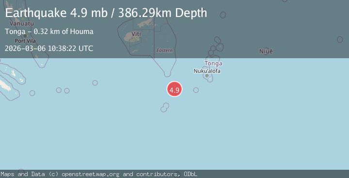 Map of SOUTH OF FIJI ISLANDS
