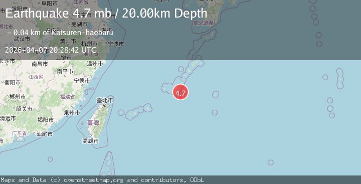 Map of RYUKYU ISLANDS, JAPAN