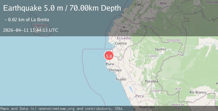 Map of PERU-ECUADOR BORDER REGION