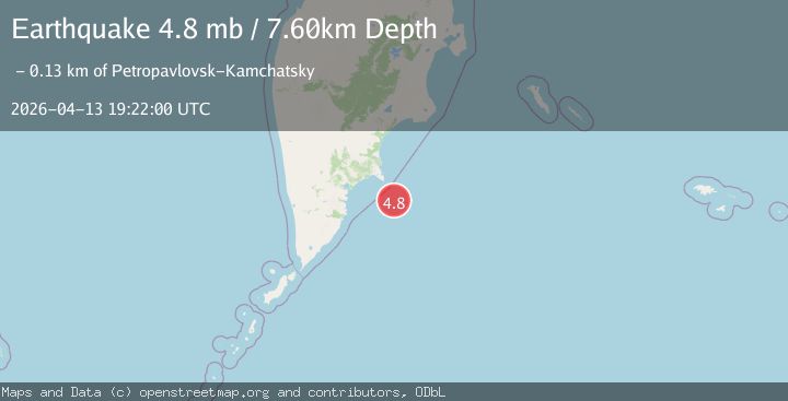 Map of OFF EAST COAST OF KAMCHATKA