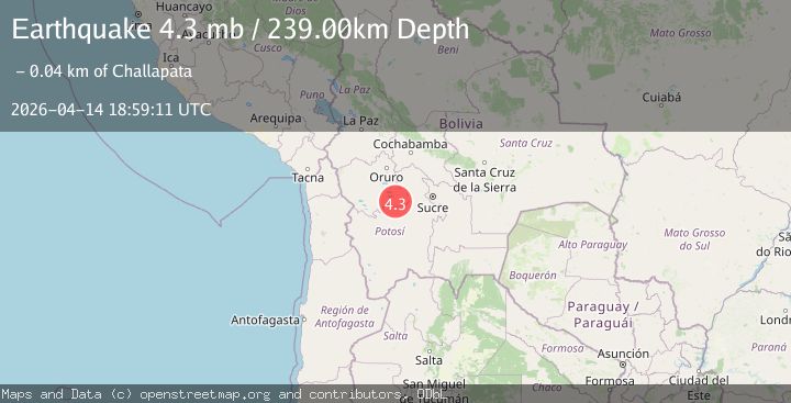 Map of ORURO, BOLIVIA