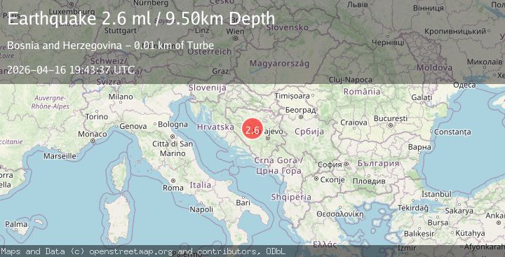 Map of BOSNIA AND HERZEGOVINA