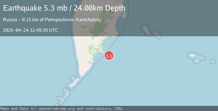 Map of OFF EAST COAST OF KAMCHATKA