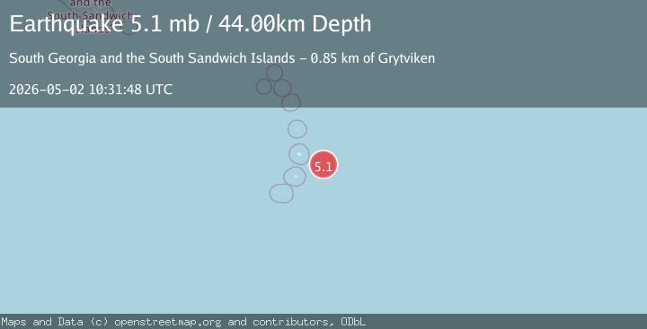 Map of SOUTH SANDWICH ISLANDS REGION