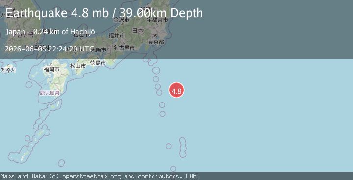 Map of IZU ISLANDS, JAPAN REGION