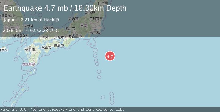 Map of IZU ISLANDS, JAPAN REGION