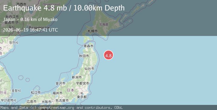 Map of OFF EAST COAST OF HONSHU, JAPAN