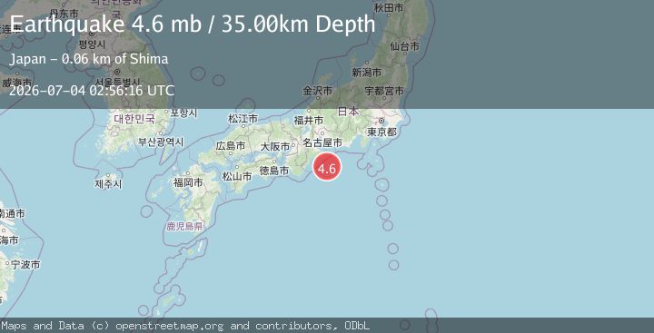 Map of NEAR S. COAST OF HONSHU, JAPAN