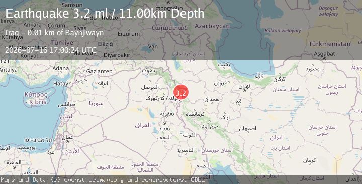 Map of IRAN-IRAQ BORDER REGION
