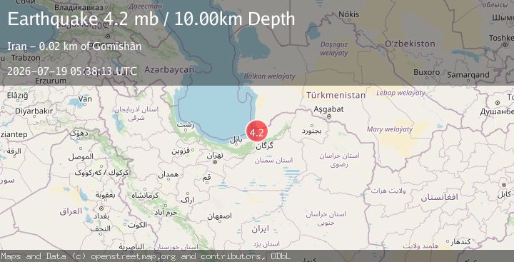 Map of NEAR THE COAST OF NORTHERN IRAN