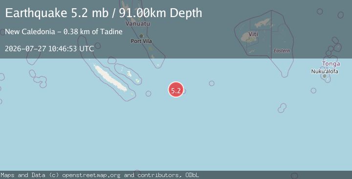 Map of SOUTHEAST OF LOYALTY ISLANDS