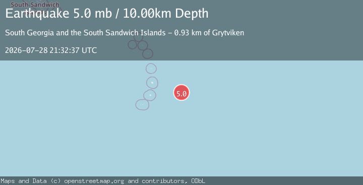 Map of SOUTH SANDWICH ISLANDS REGION