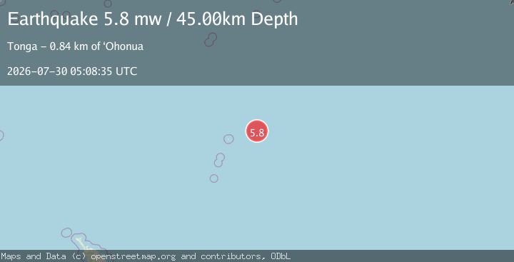 Map of KERMADEC ISLANDS REGION
