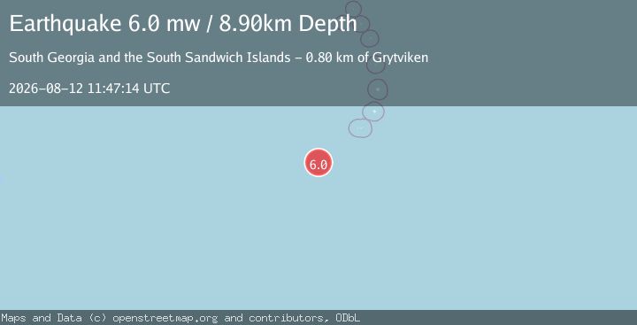 Map of SOUTH SANDWICH ISLANDS REGION