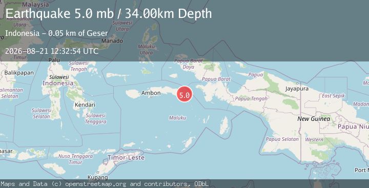 Map of CERAM SEA, INDONESIA