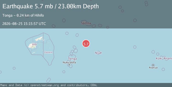 Map of TONGA REGION