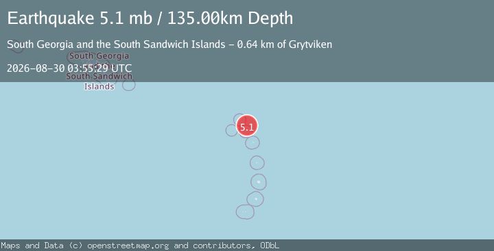 Map of SOUTH SANDWICH ISLANDS REGION