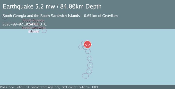 Map of SOUTH SANDWICH ISLANDS REGION