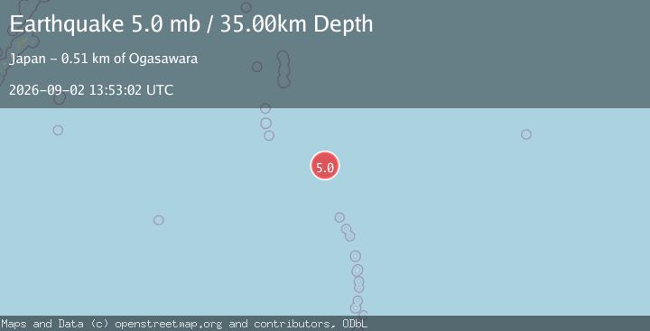 Map of VOLCANO ISLANDS, JAPAN REGION