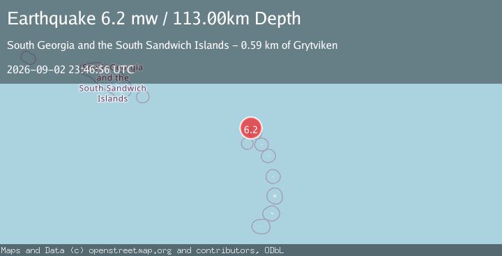 Map of SOUTH SANDWICH ISLANDS REGION