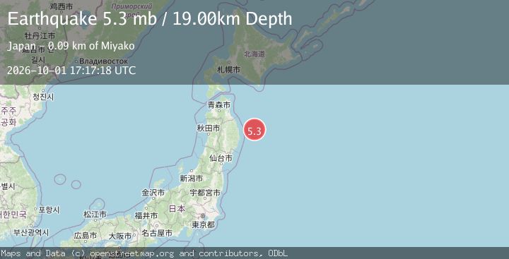 Map of NEAR EAST COAST OF HONSHU, JAPAN
