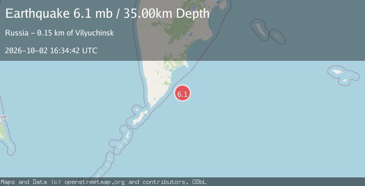 Map of OFF EAST COAST OF KAMCHATKA