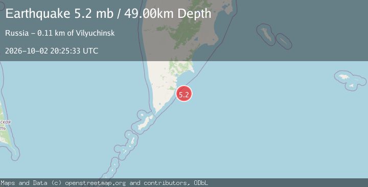 Map of OFF EAST COAST OF KAMCHATKA